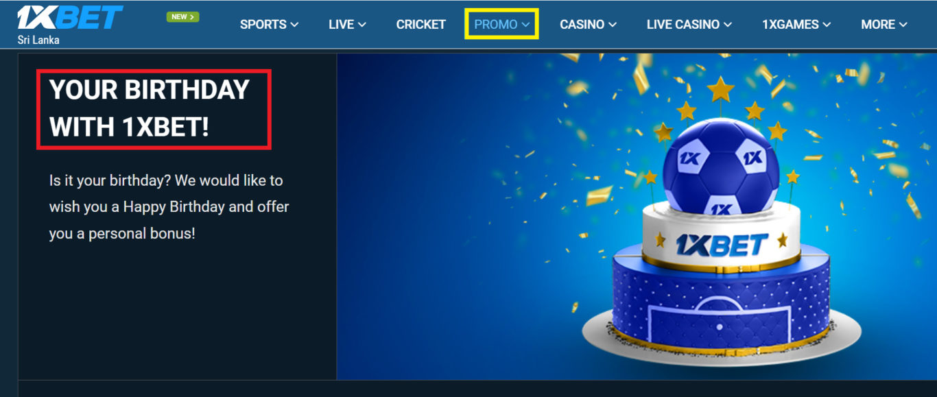 1xBet Birthday promotion